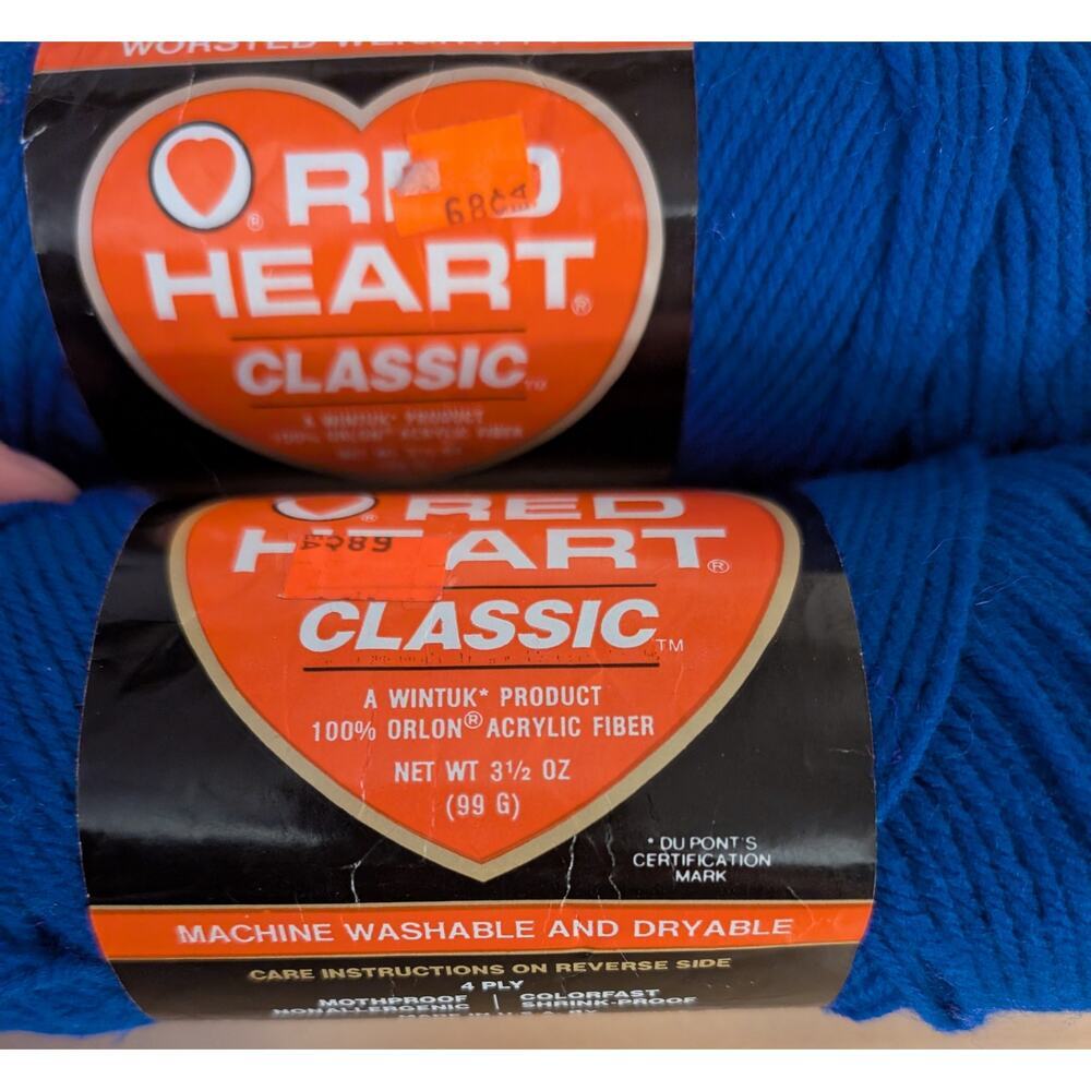 🦃Red Heart 840 Midnight Blue Yarn Lot - Picture 2 of 5